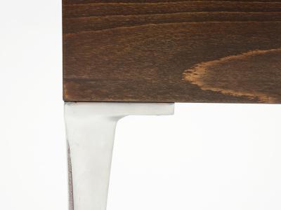 French ebony steel end tables Night Stands 1970s