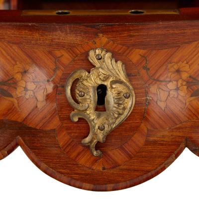 French gilt bronze and marquetry writing secretaire
