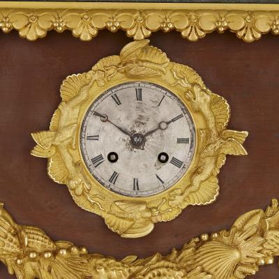 French gilt bronze mounted marine themed automaton mantel clock