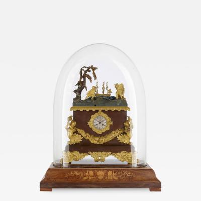 French gilt bronze mounted marine themed automaton mantel clock