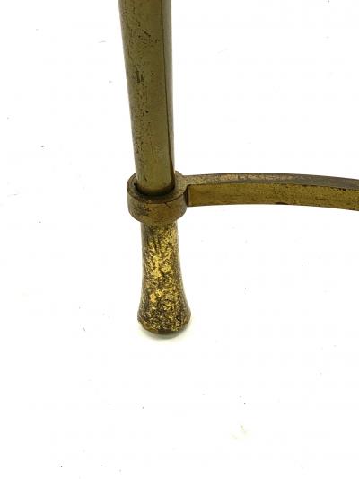 French modernist rarest solid gold bronze and St Gobain top dinning table