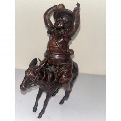 French small bronze of Sancho Panza on a donkey