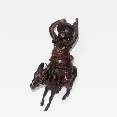 French small bronze of Sancho Panza on a donkey