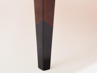 French walnut marquetry square coffee table 1970