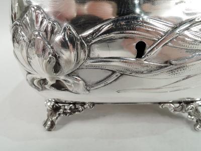 Fresh and Pretty Austrian Art Nouveau Silver Keepsake Casket Box