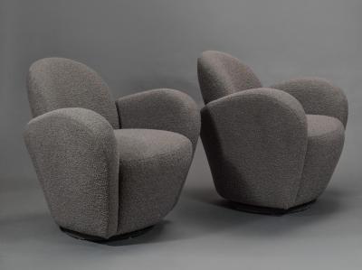 Freshly Upholstered Pair of Arm Chairs