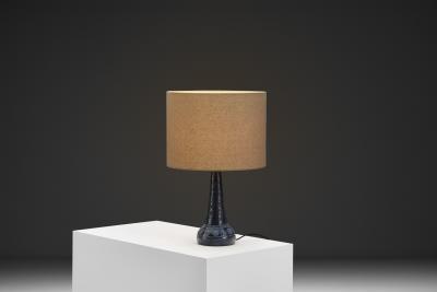 Fridtjof Sejersen Glazed Chamotte Stoneware Table Lamp by Fridtjof Sejersen Denmark 1960s