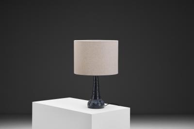 Fridtjof Sejersen Glazed Chamotte Stoneware Table Lamp by Fridtjof Sejersen Denmark 1960s