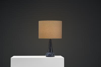 Fridtjof Sejersen Glazed Chamotte Stoneware Table Lamp by Fridtjof Sejersen Denmark 1960s