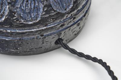 Fridtjof Sejersen Glazed Chamotte Stoneware Table Lamp by Fridtjof Sejersen Denmark 1960s