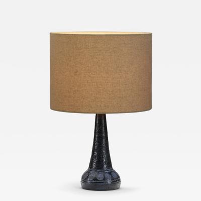 Fridtjof Sejersen Glazed Chamotte Stoneware Table Lamp by Fridtjof Sejersen Denmark 1960s