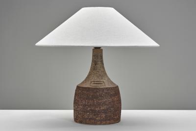Fridtjof Sejersen Glazed Chamotte Table Lamp by Fridtjof Sejersen Denmark ca 1960s