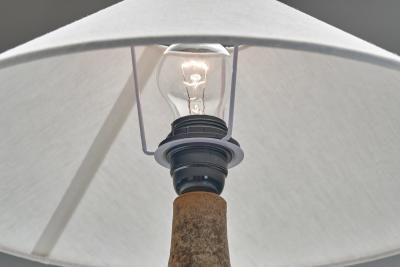 Fridtjof Sejersen Glazed Chamotte Table Lamp by Fridtjof Sejersen Denmark ca 1960s