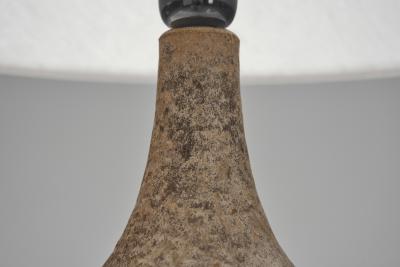 Fridtjof Sejersen Glazed Chamotte Table Lamp by Fridtjof Sejersen Denmark ca 1960s