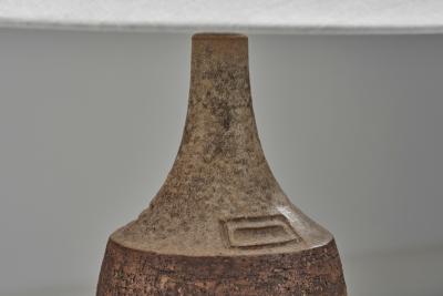 Fridtjof Sejersen Glazed Chamotte Table Lamp by Fridtjof Sejersen Denmark ca 1960s