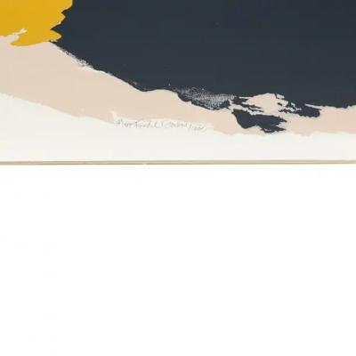 Friedel Dzubas Friedel Dzubas Lithograph Abstract Blue Orange Green Signed