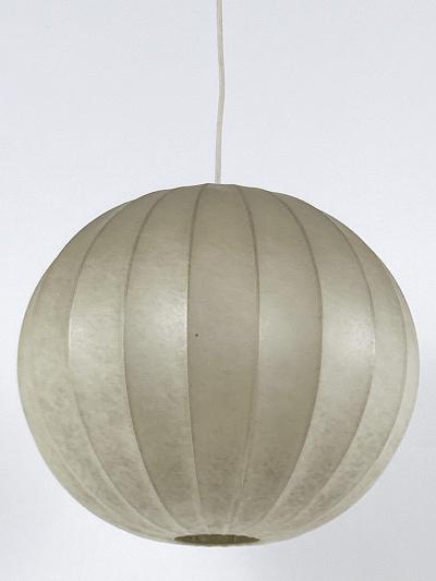 Friedel Wauer Mid Century Goldkant Globe Cocoon Pendant Lamp or Hanging Light Germany 1960s