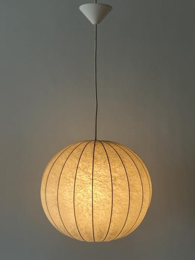 Friedel Wauer Mid Century Goldkant Globe Cocoon Pendant Lamp or Hanging Light Germany 1960s
