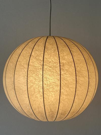 Friedel Wauer Mid Century Goldkant Globe Cocoon Pendant Lamp or Hanging Light Germany 1960s