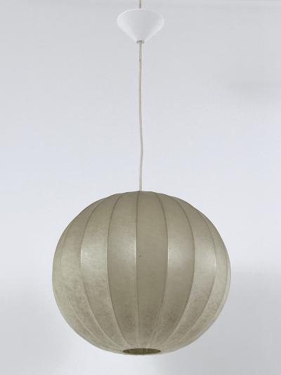 Friedel Wauer Mid Century Goldkant Globe Cocoon Pendant Lamp or Hanging Light Germany 1960s
