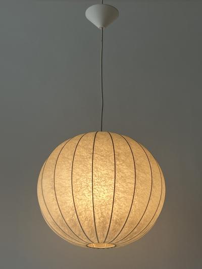 Friedel Wauer Mid Century Goldkant Globe Cocoon Pendant Lamp or Hanging Light Germany 1960s