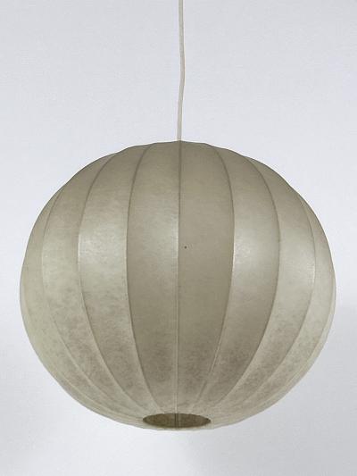 Friedel Wauer Mid Century Goldkant Globe Cocoon Pendant Lamp or Hanging Light Germany 1960s