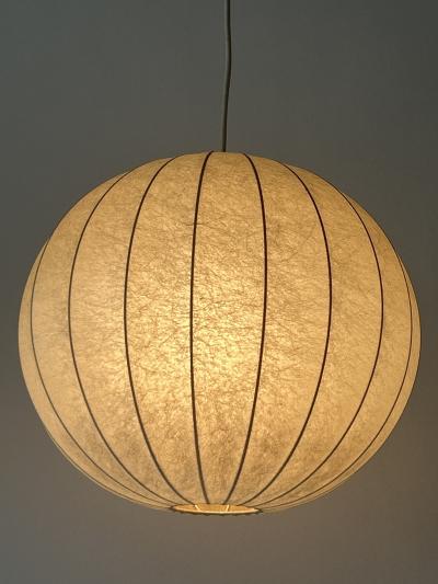 Friedel Wauer Mid Century Goldkant Globe Cocoon Pendant Lamp or Hanging Light Germany 1960s