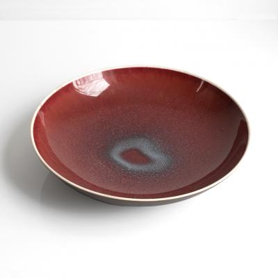 Friedl Holzer Kjellberg FRIEDL KJELLBERG OX BLOOD GLAZE BOWL ARABIA FINLAND 1950S