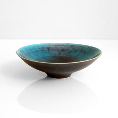 Friedl Holzer Kjellberg Friedl Holzer Kjellberg hand thrown bowl jewel colored glaze Arabia Finland