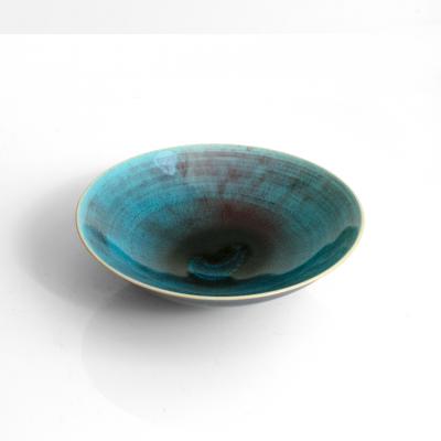 Friedl Holzer Kjellberg Friedl Holzer Kjellberg hand thrown bowl jewel colored glaze Arabia Finland