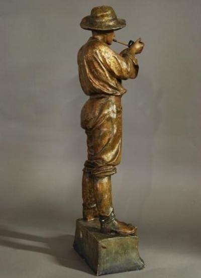 Friedrich Goldscheider Early 20thc bronzed slip cast figure of a gaucho by Goldscheider