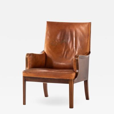 Frits Henningsen Easy Chair Produced by Cabinetmaker Frits Henningsen