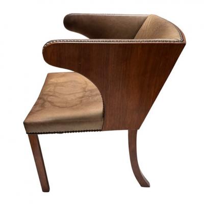 Frits Henningsen Frits Henningsen Art Deco Cuban Mahogany Armchair c 1933
