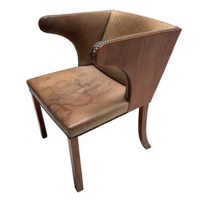 Frits Henningsen Frits Henningsen Art Deco Cuban Mahogany Armchair c 1933