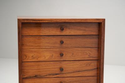 Frits Henningsen Frits Henningsen Rosewood Cabinet with Tambour Door Denmark 1950s