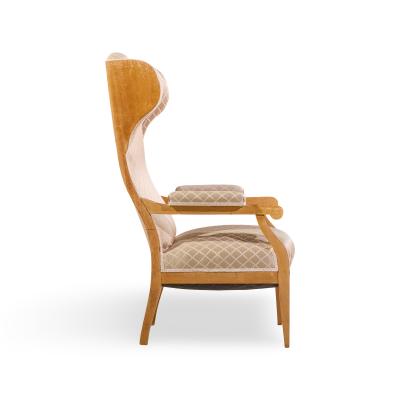 Frits Henningsen Frits Henningsen Style Swedish Biedermeier Wingback Lounge Chairs Pair