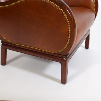 Frits Henningsen Rare Early Mahogany Lounge Chair by Frits Henningsen 1930s
