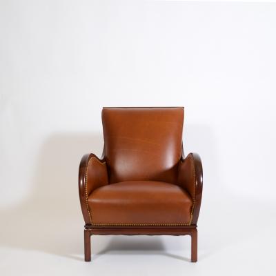 Frits Henningsen Rare Early Mahogany Lounge Chair by Frits Henningsen 1930s