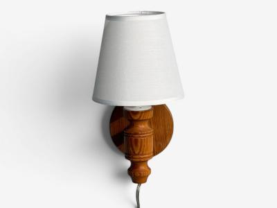 Frits Lindgren Swedish Modern Wall Sconce Pine Sweden 1960s
