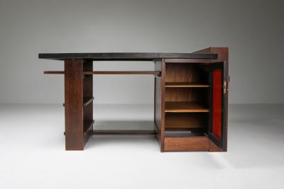 Frits Spanjaard Modernist Desk by M Wouda for H Pander 1930s