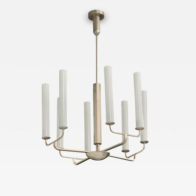 Fritz August Breuhaus de Groot Fritz August Breuhaus Attribution Chandelier in Nickel Germany 1920s