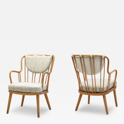 Fritz Hansen 1774 Armchairs by Aage Herman Olsen Model for Fritz Hansen Denmark 1940s