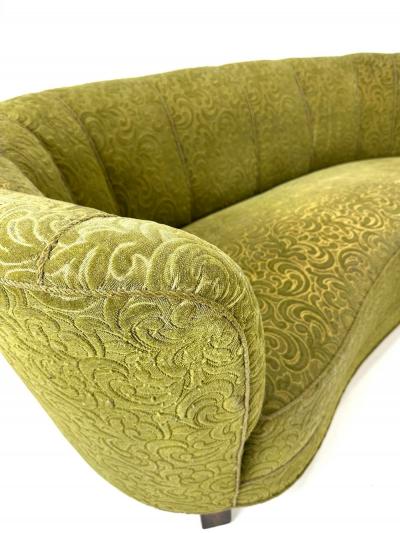 Fritz Hansen 1940 s Curved Danish Sofa
