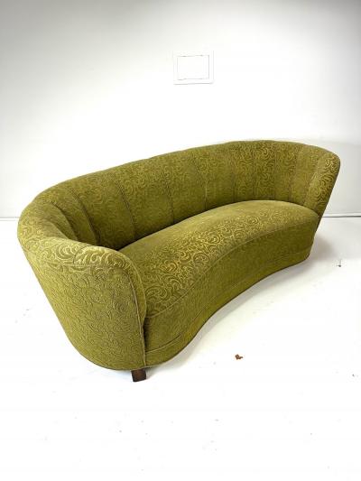 Fritz Hansen 1940 s Curved Danish Sofa