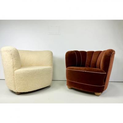 Fritz Hansen 1940 s Danish Lounge Chair