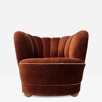 Fritz Hansen 1940 s Danish Lounge Chair