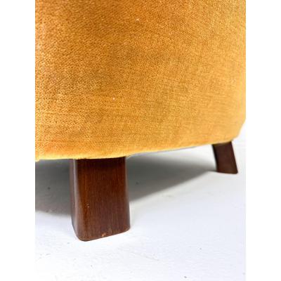 Fritz Hansen 1940s Danish Cabinet Maker High Back Lounge Chair