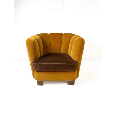 Fritz Hansen 1940s Danish Cabinet Maker Lounge Chair