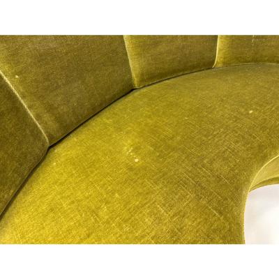 Fritz Hansen 1940s Danish Curved Sofa