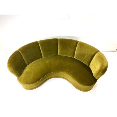 Fritz Hansen 1940s Danish Curved Sofa